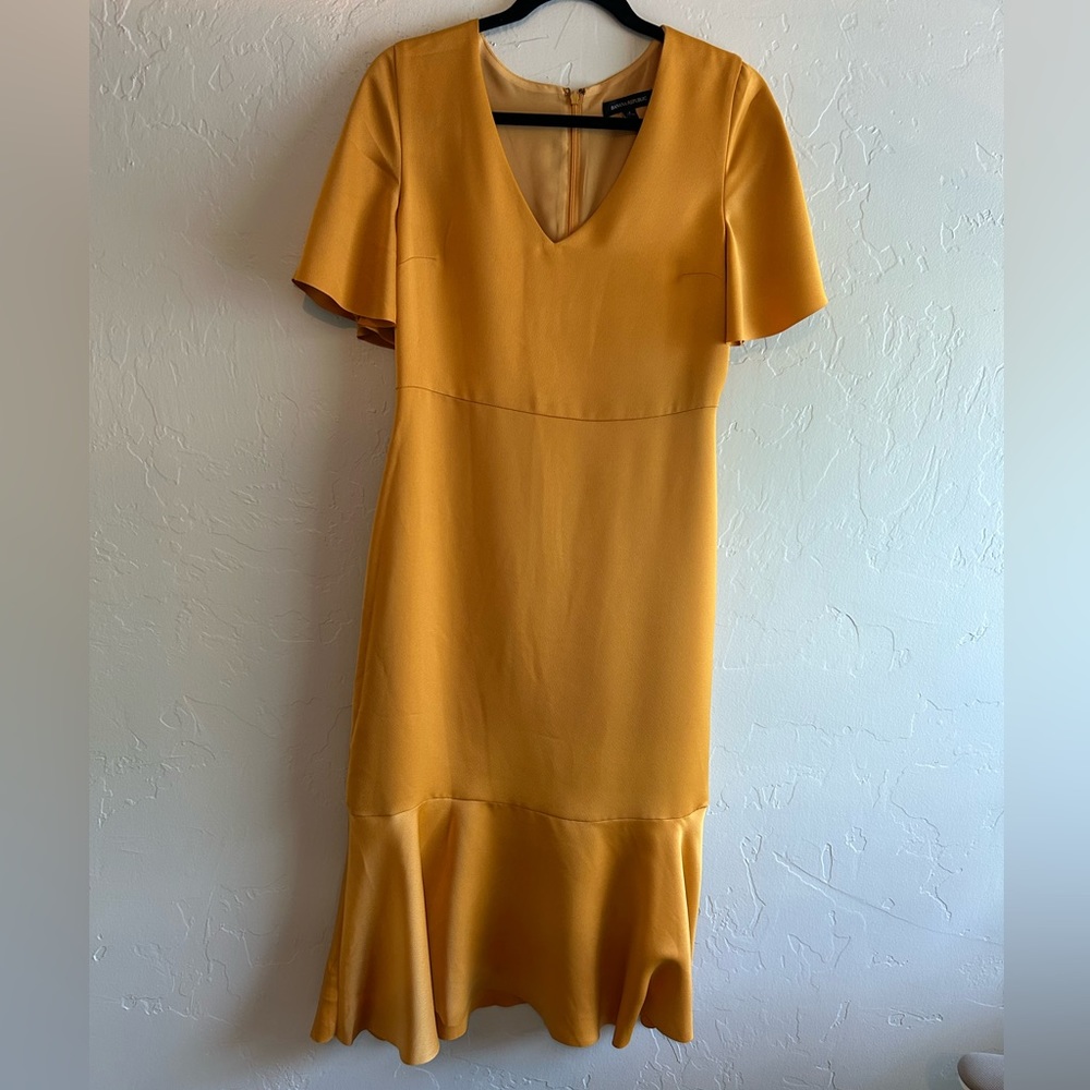 Mustard Yellow Work Event Dress